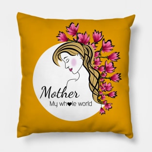 Blonde woman Pillow