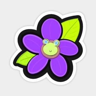 Friggin Flower Froggy Magnet