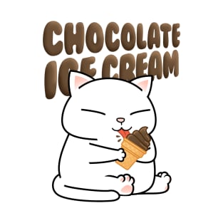 Chubby Cat Chocolate Ice Cream T-Shirt
