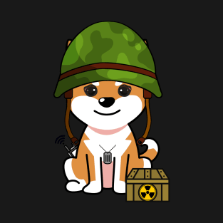 Funny orange dog is a soldier T-Shirt