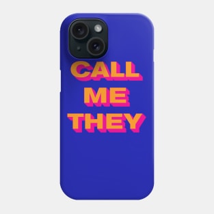 Call Me They (Orange on Pink) Phone Case