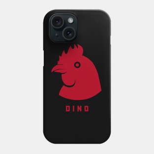 Stylized minimal design of a rooster. Art for chicken fans with red ink Phone Case