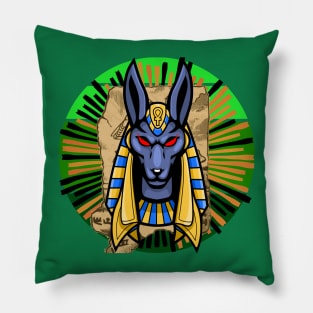 Sunset Pharaoh Hound - Majestic Canine Art Pillow