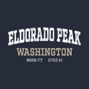 Eldorado Peak Washington White Vintage Arch T-Shirt