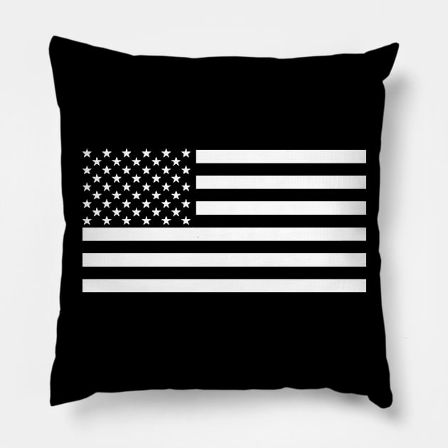 American US Flag Stars and Stripes Pillow by Dirty Custard Designs 