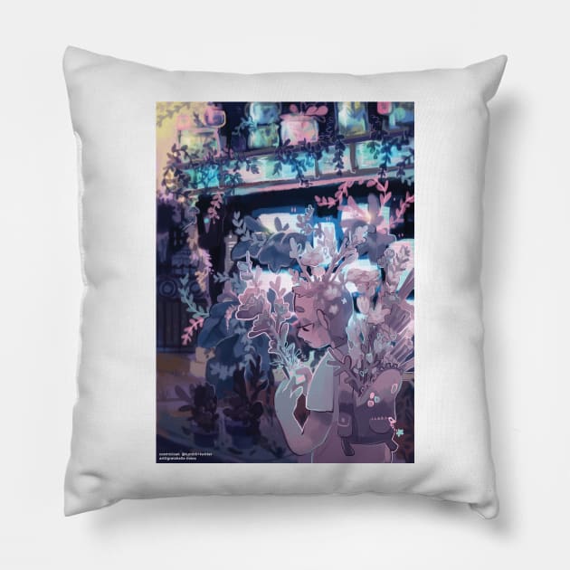 Growing Throughts (PURPLE) Pillow by cosmicloak