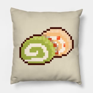 Roll cake pixel art Pillow