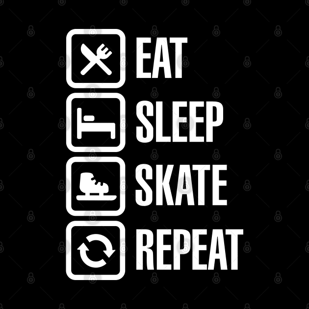 Eat sleep speed ice skate repeat by LaundryFactory