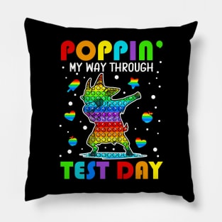 Poppin' My Way Through Test Day Pop It Square Shape Dabbing Pillow