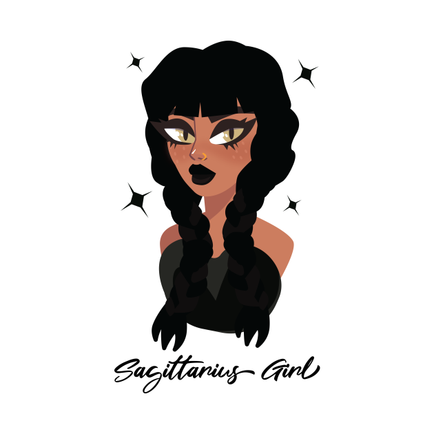 Sagittarius Girl Zodiac Sign Astrology Sagittarius Girl TShirt