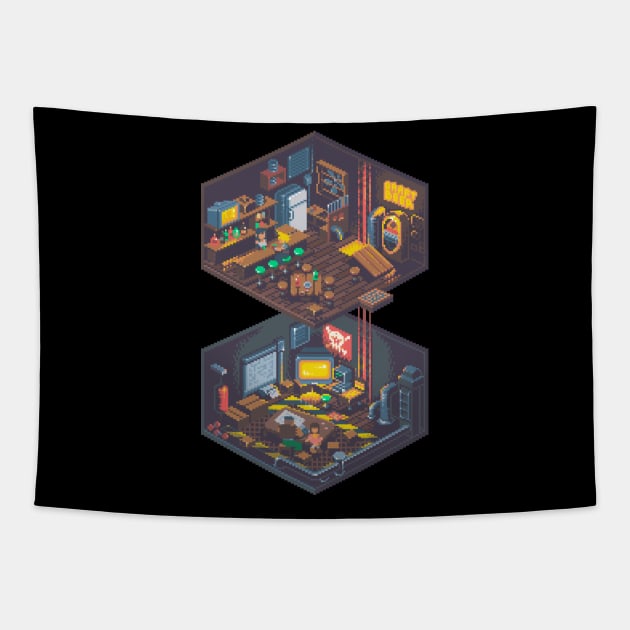 Fantasy Bar Tapestry by Pixeleyebat