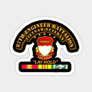 87th Engineer Battalion - Lay Hold w Ribbons Magnet