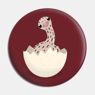 Cute baby ostrich in egg cartoon illustration Pin