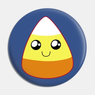 Cute Happy Candy Corn (Blue) Pin