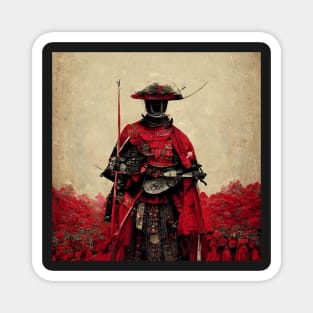 Japanese Samurai with Red Accent- best selling Magnet