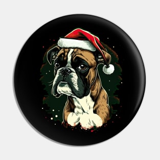 Boxer christmas Pin