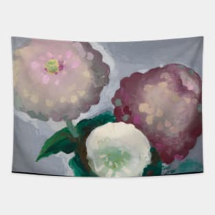 High Resolution Three Zinnias by Georgia O'Keeffe Tapestry