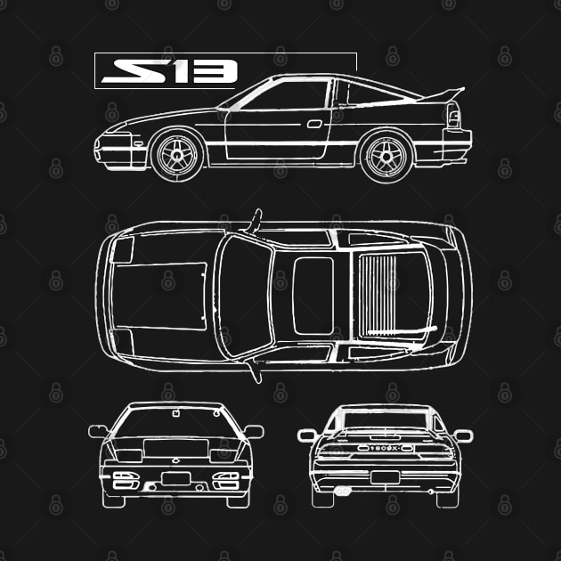 rpS13 type x AERO LINE ART DRIFTING schematic blueprint drawing jdm by cowtown_cowboy