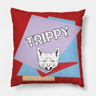 FUNKY TRIPPY CAT Pillow