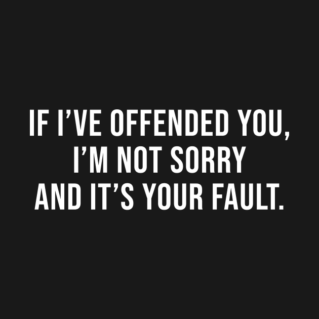 If I've Offended you Not Sorry Your Fault by sunima