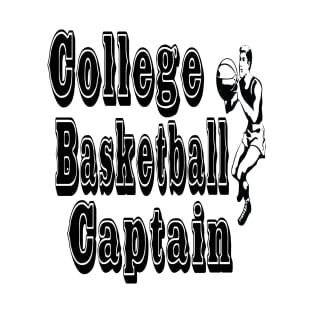 College Basketball Captain Typographic Design - Basketball Enthusiast's Choice T-Shirt