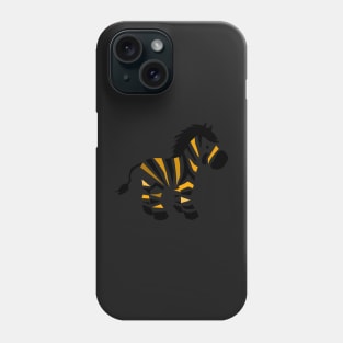 Zebra with black and yellow stripes Phone Case