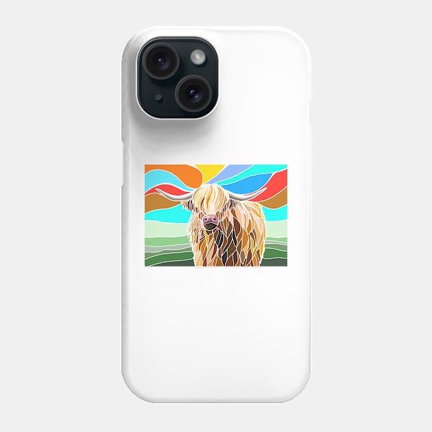 Highland Cow Phone Case by artbylucie