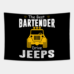 The Best Bartender Drive Jeeps Jeep Lover Tapestry