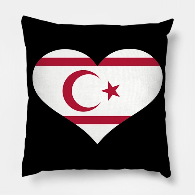 North Cyprus flag Pillow by Designzz