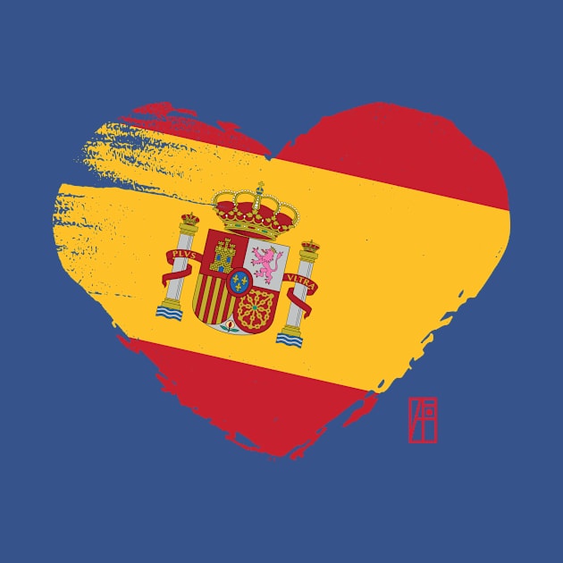 I love my country. I love Spain. I am a patriot. In my heart, there is always the flag of Spain. by ArtProjectShop