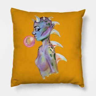 Dinosaur Girl Pillow