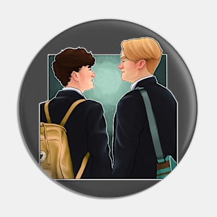 Nick and Charlie - heartstopper drawing Pin