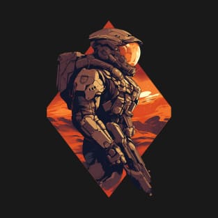 Martian Marine Fully Armed - Scifi T-Shirt