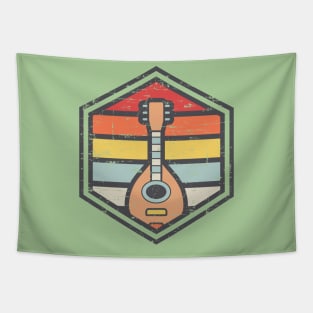 Retro Badge Mandolin Light Tapestry