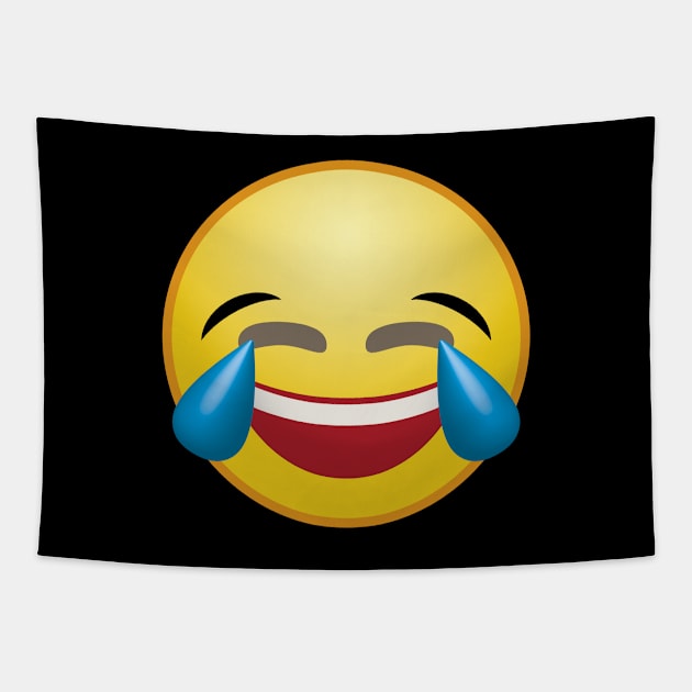 laughing tears smiley Tapestry by BK55