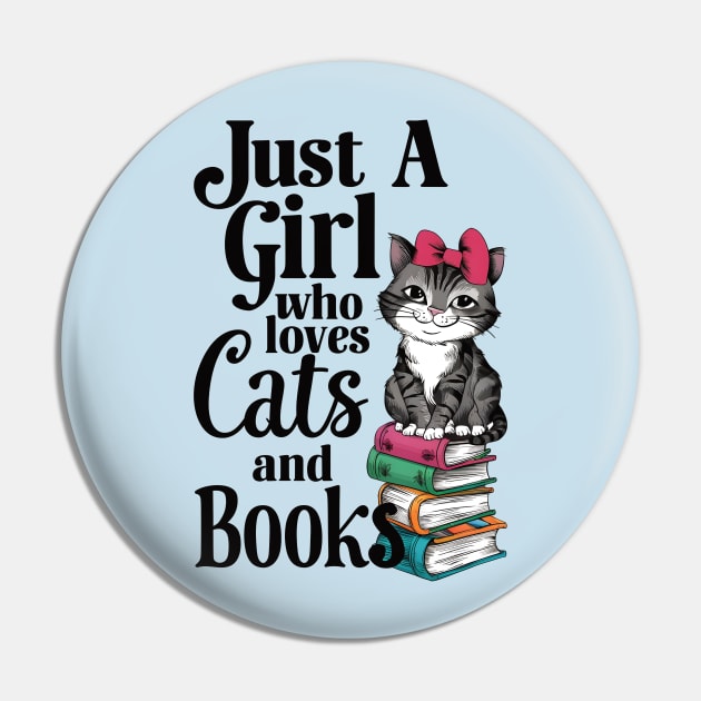 Just a girl who loves cats and books Pin by BishBashBosh