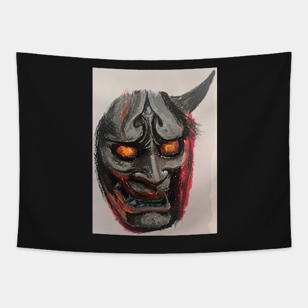 Oni Mask Tapestry by rodrigom