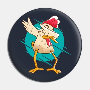 Dabbing Chicken - Funny Cute Animals Pin