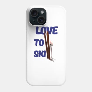 Love to Ski Phone Case