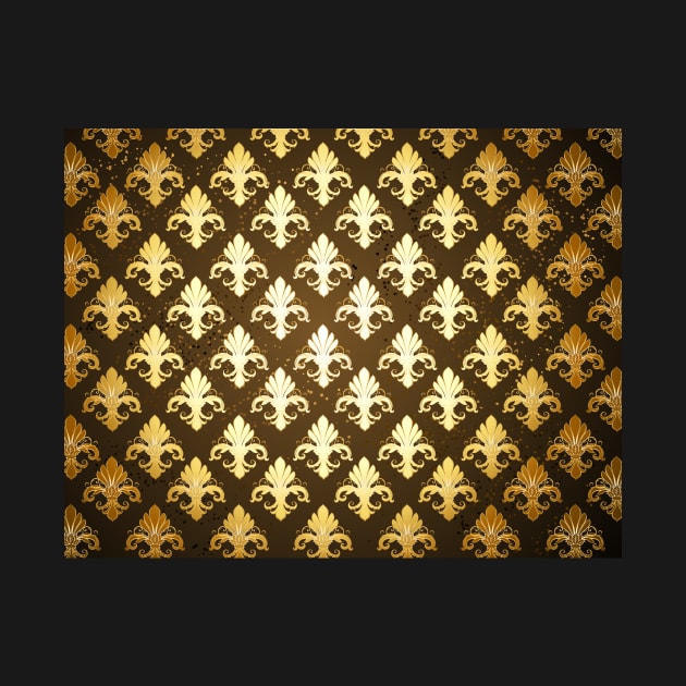 Background with Gold Fleur De Lis ( Mardi Gras ) by Blackmoon9