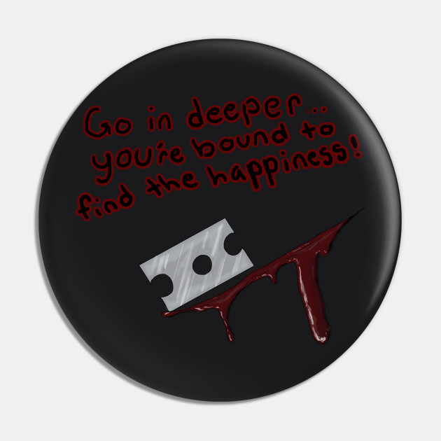 Razor Blade Bloody Feels Emo Goth Razor Blade Pin Teepublic