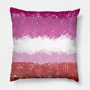 Lesbian Flag Crosshatch Design Pillow