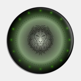 Lion's Resilience, Spirit Animal. Totem, Meditative. Pin