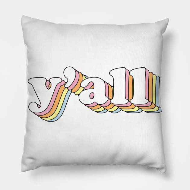 Yall Texas Pillow by Nayo Draws