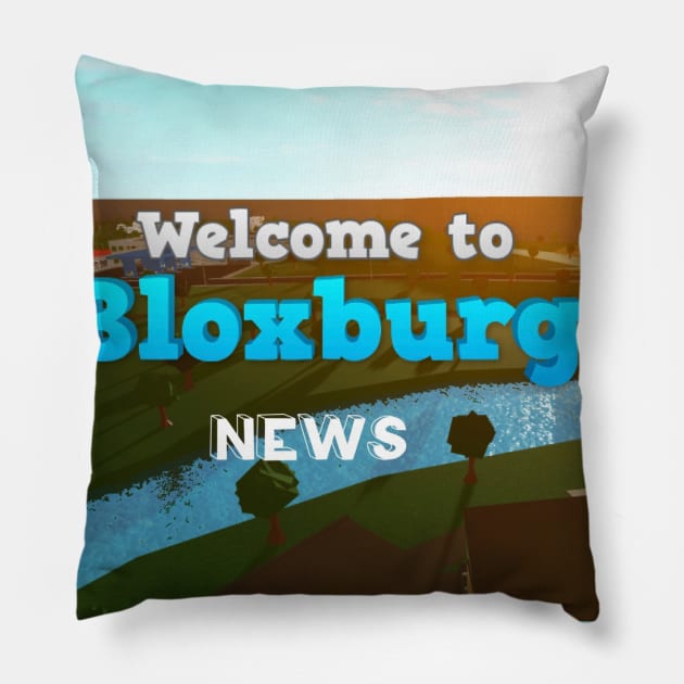 Bloxburg News Merch Pillow by BasicallyBloxburg