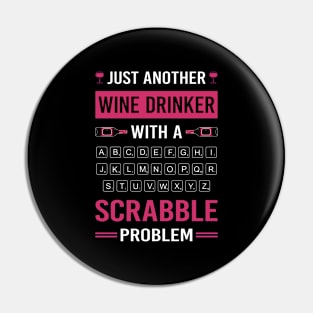 Wine Drinker Scrabble Pin