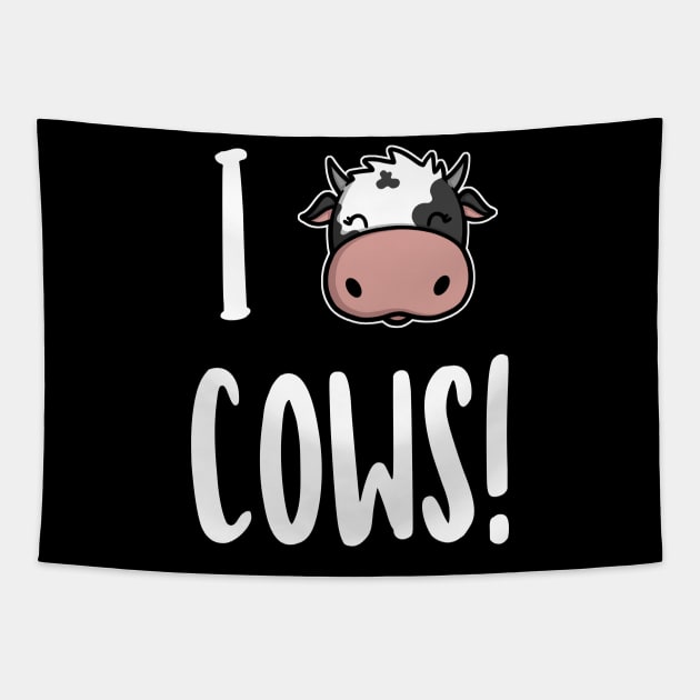 I Love Cows Tapestry by perdita00