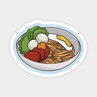 Noodle cartoon illustration Magnet