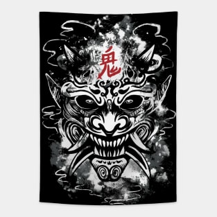 Scary oni Tapestry