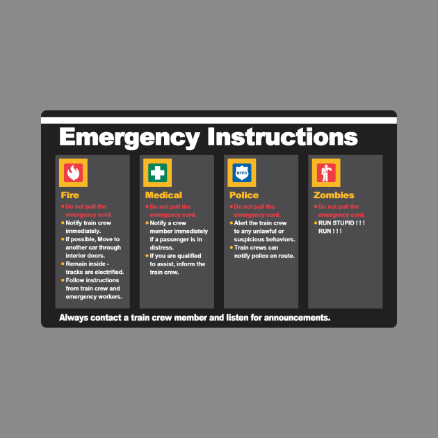 Subway Emergency Instructions by enfuego360